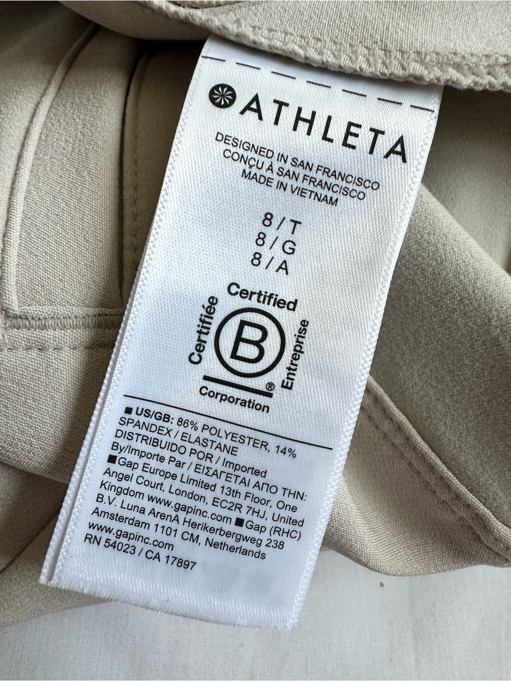 Athleta Endless High Rise Tailored Stretch Cream Dress Pants - Picture 11 of 13